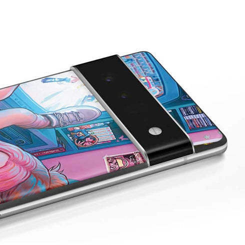 Pink Hair Anime Gamer Girl by Ivy Dolamore Google Pixel 6 Pro Skin